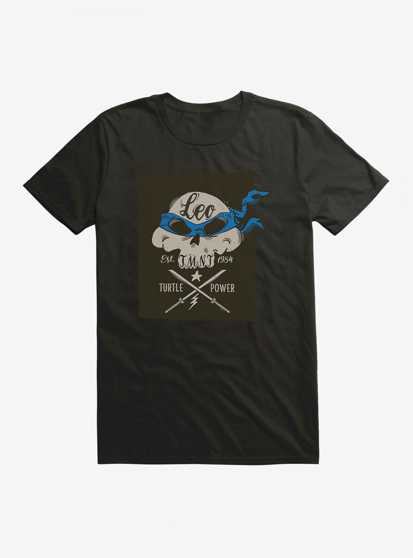 Teenage Mutant Ninja Turtles Leonardo Bandana Skull And Weapons T-Shirt, BLACK, hi-res