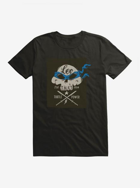 Teenage Mutant Ninja Turtles Leonardo Bandana Skull And Weapons T-Shirt ...
