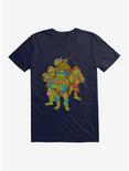 Teenage Mutant Ninja Turtles Group Pose T-Shirt, NAVY, hi-res