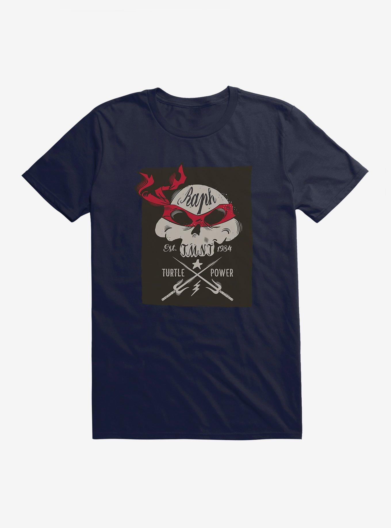 Teenage Mutant Ninja Turtles Raphael Bandana Skull And Weapons T-Shirt, NAVY, hi-res