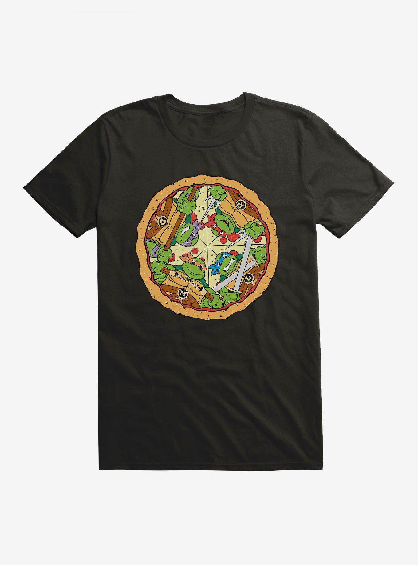 Teenage Mutant Ninja Turtles Group On Pizza Slices T-Shirt