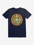 Teenage Mutant Ninja Turtles Group On Pizza Slices T-Shirt, NAVY, hi-res