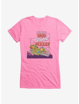 Teenage Mutant Ninja Turtles Pizza Neon Sign Girls T-Shirt, CHARITY PINK, hi-res