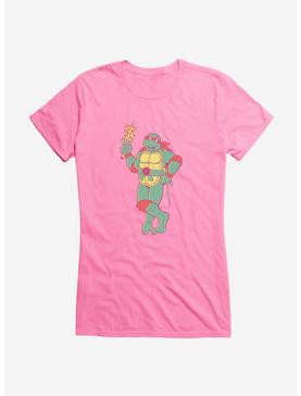 Teenage Mutant Ninja Turtles Raphael Eating Pizza Girls T-Shirt, CHARITY PINK, hi-res
