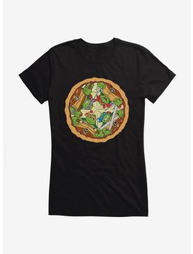 Teenage Mutant Ninja Turtles Group On Pizza Slices Girls T-Shirt, , hi-res