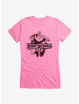 Teenage Mutant Ninja Turtles Foot Stinks Outline Girls T-Shirt, CHARITY PINK, hi-res