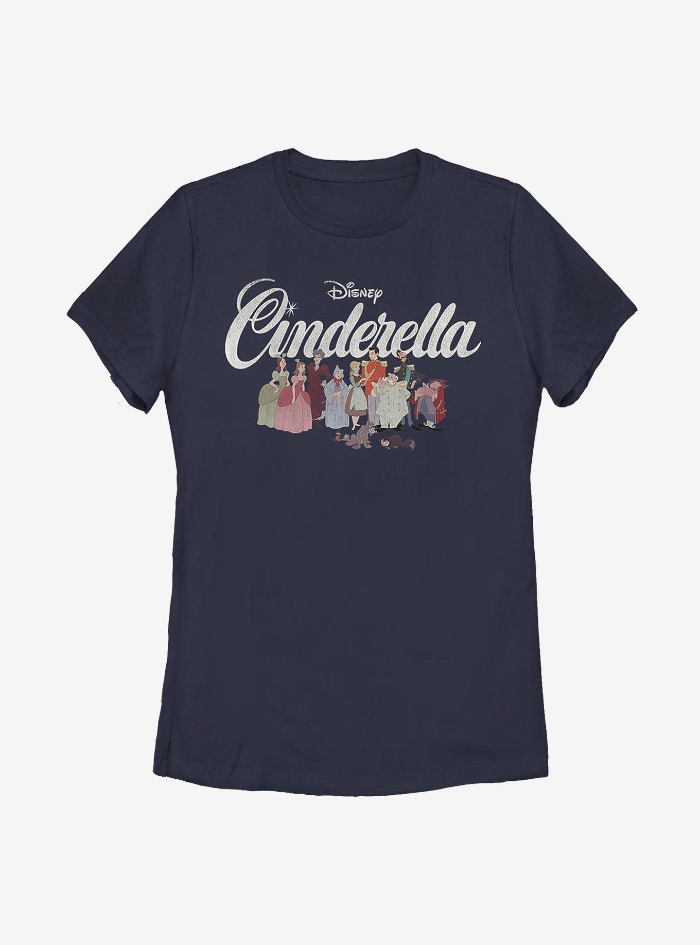 Disney Cinderella Cinderella Group Womens T-Shirt, NAVY, hi-res