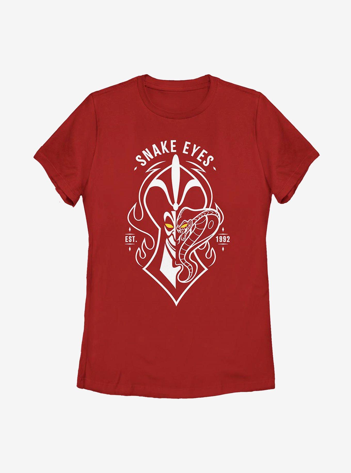 Disney Aladdin Snake Eyes Womens T-Shirt, RED, hi-res