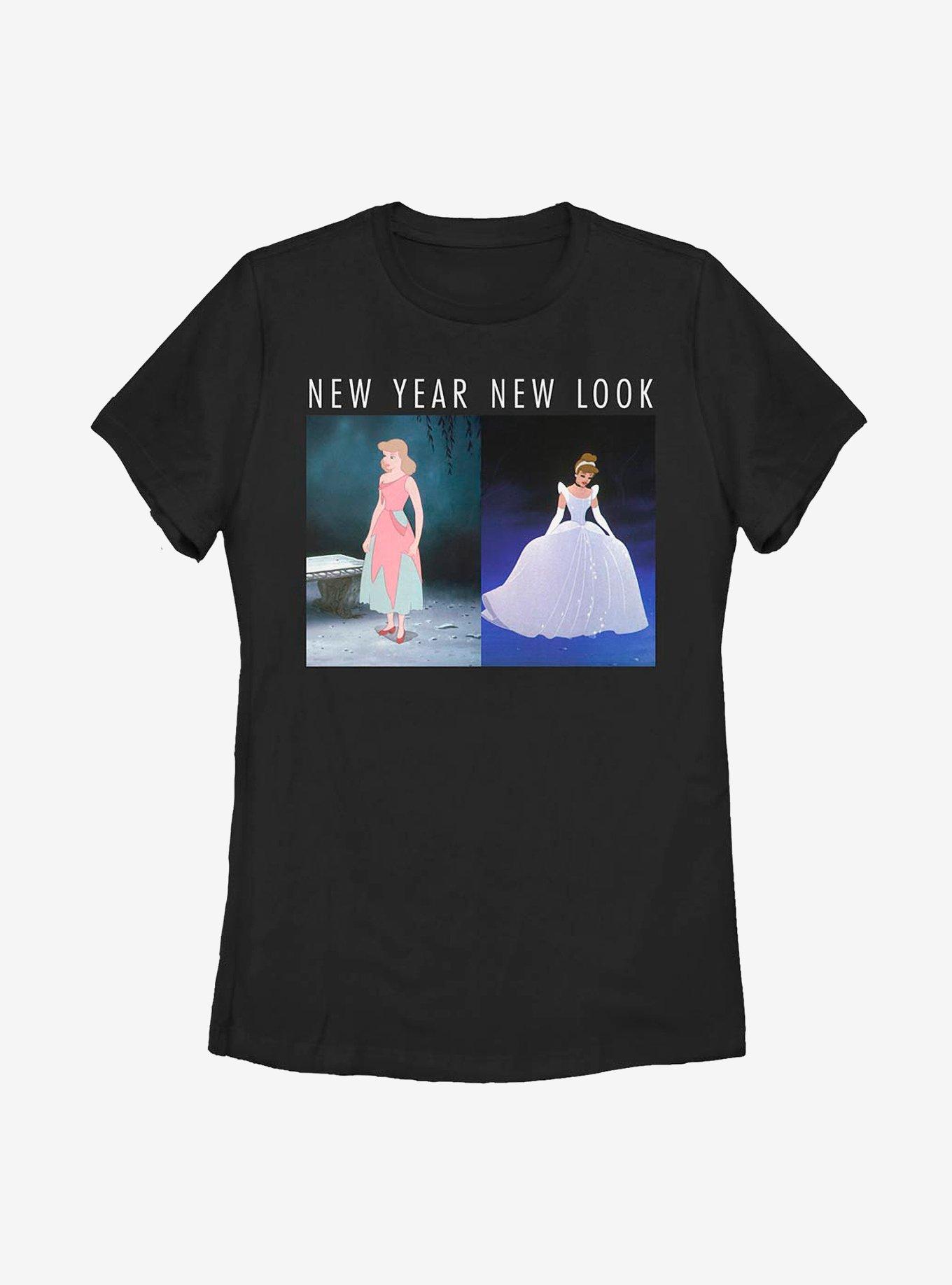 Disney Cinderella New Year Look Womens T-Shirt, BLACK, hi-res