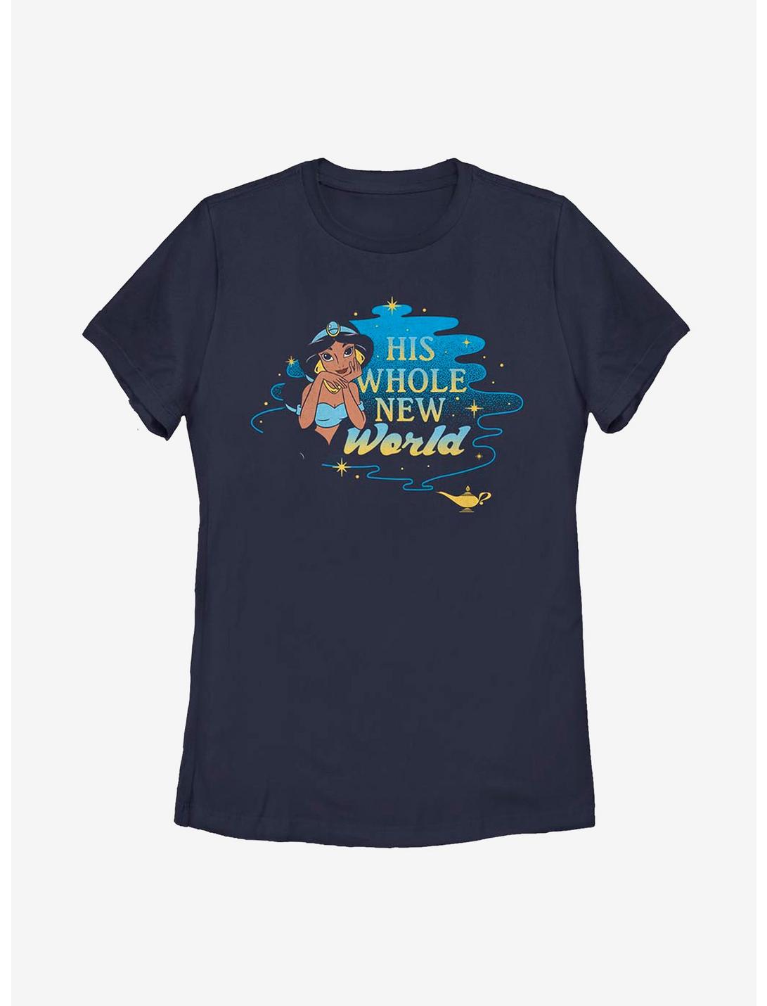 Plus Size Disney Aladdin Whole New World Womens T-Shirt, NAVY, hi-res