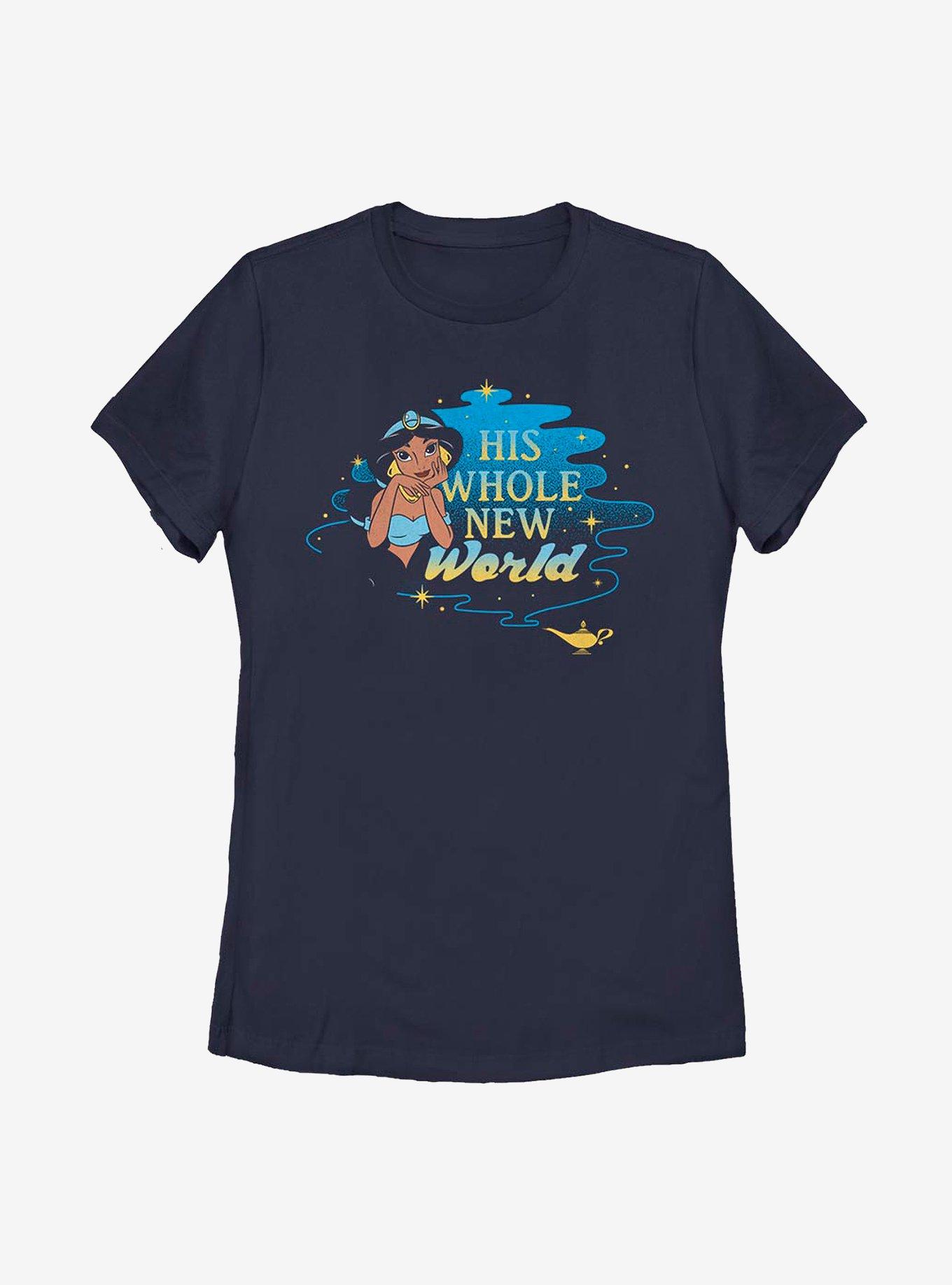 Disney Aladdin Whole New World Womens T-Shirt, NAVY, hi-res