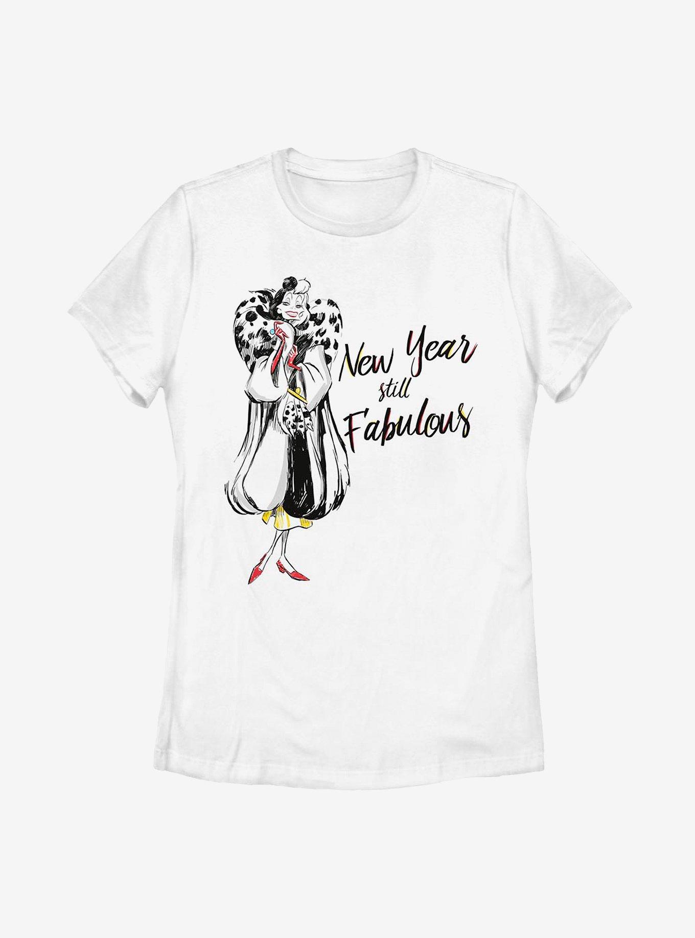 Disney 101 Dalmatians Cruella Couture Cruella Womens T-Shirt, WHITE, hi-res