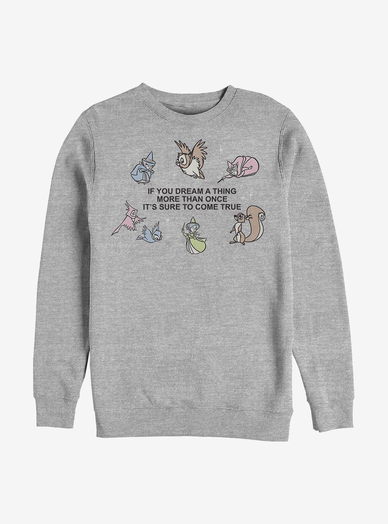 Plus Size Disney Sleeping Beauty Dream It Sweatshirt, ATH HTR, hi-res