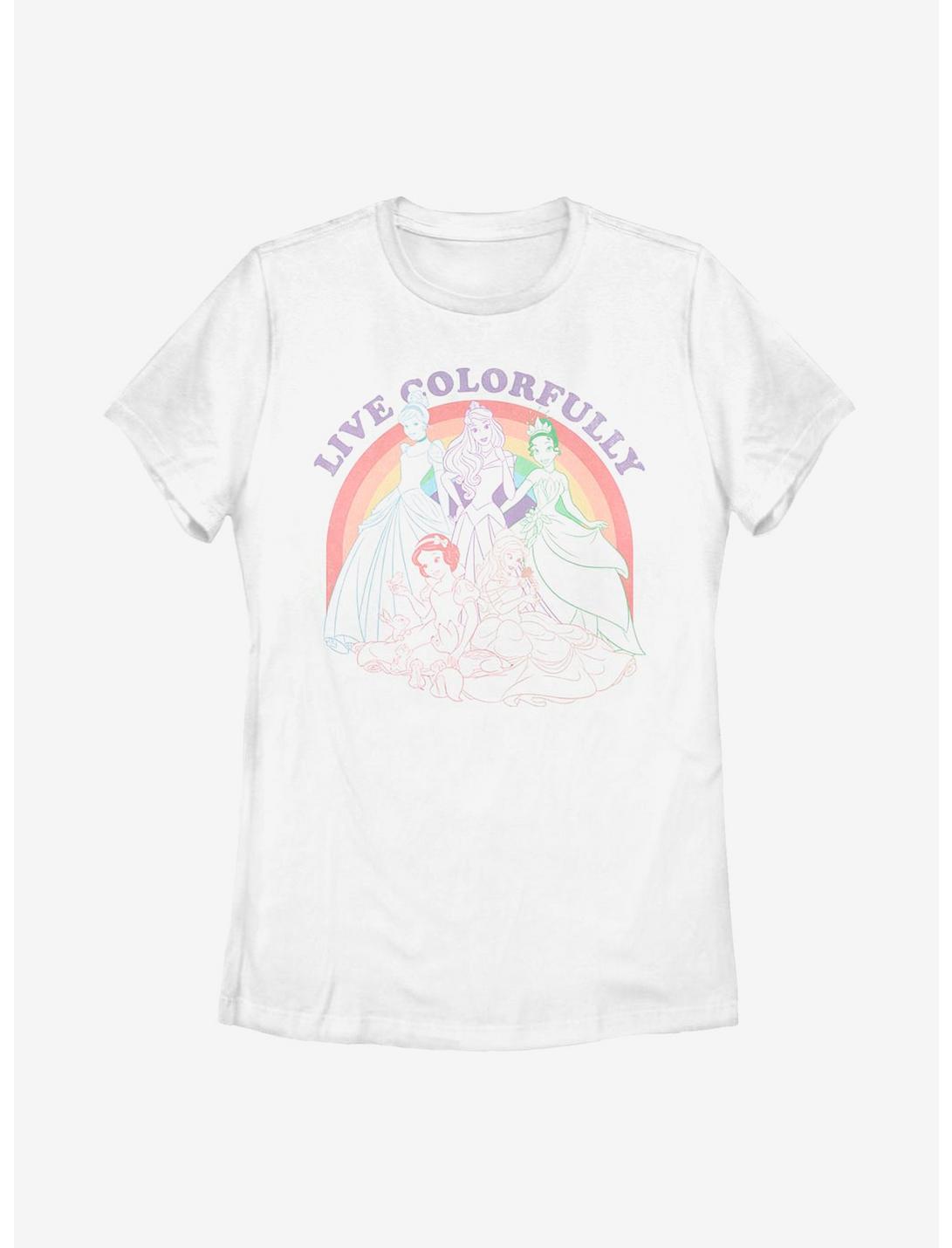 Disney Princesses Rainbow Princess Womens T-Shirt, WHITE, hi-res