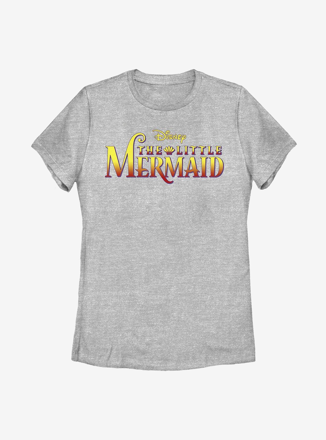 Disney The Little Mermaid Logo Womens T-Shirt, ATH HTR, hi-res