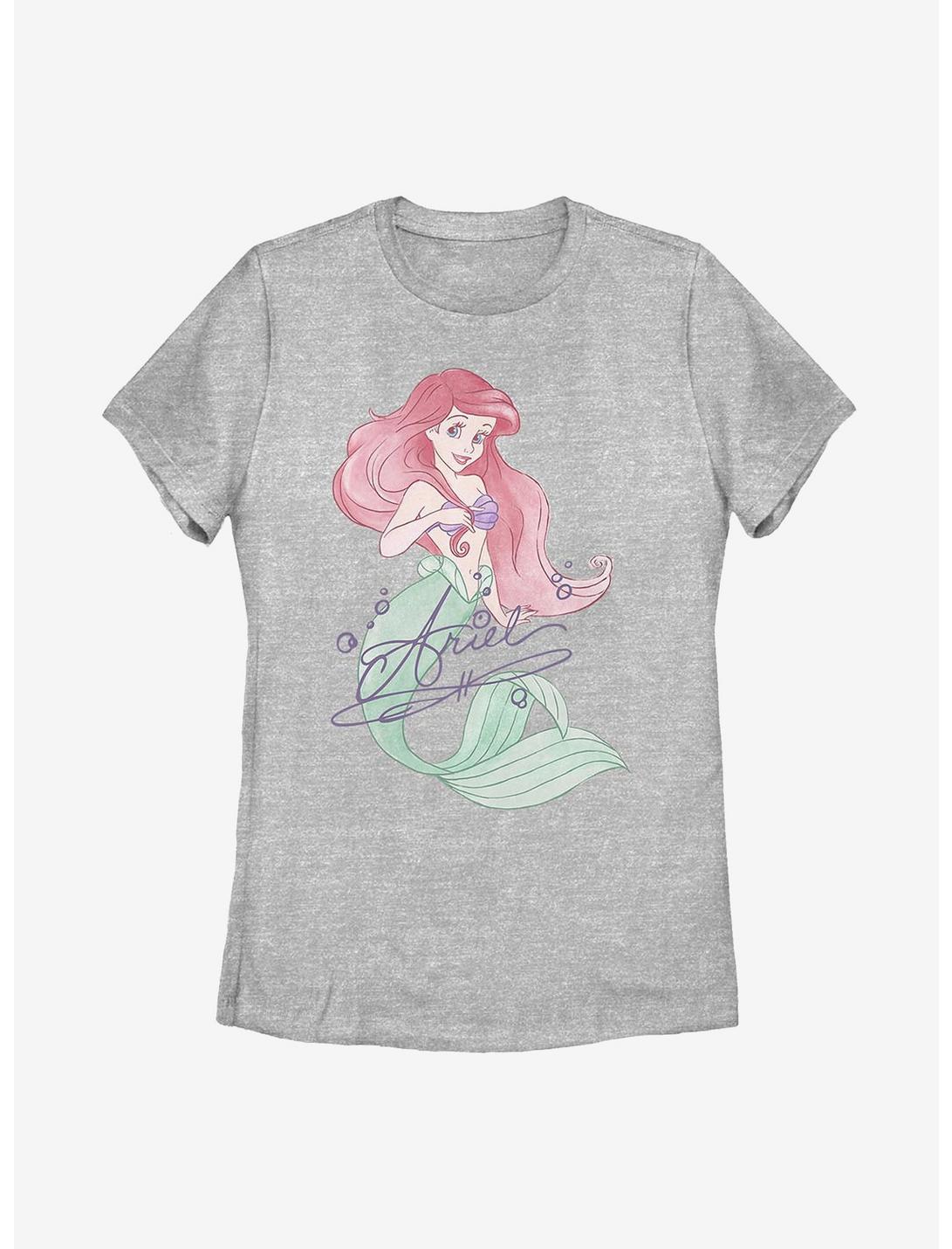 Plus Size Disney The Little Mermaid Signed Ariel Womens T-Shirt, ATH HTR, hi-res