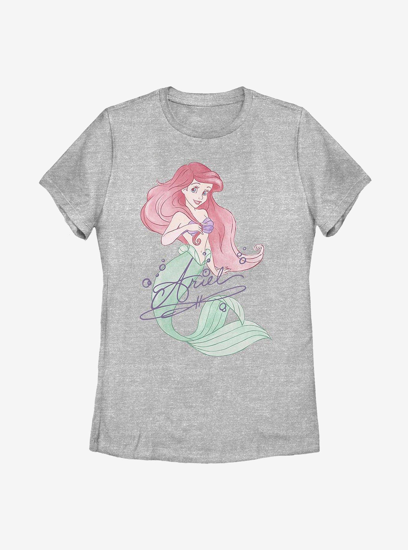 Disney The Little Mermaid Signed Ariel Womens T-Shirt, ATH HTR, hi-res