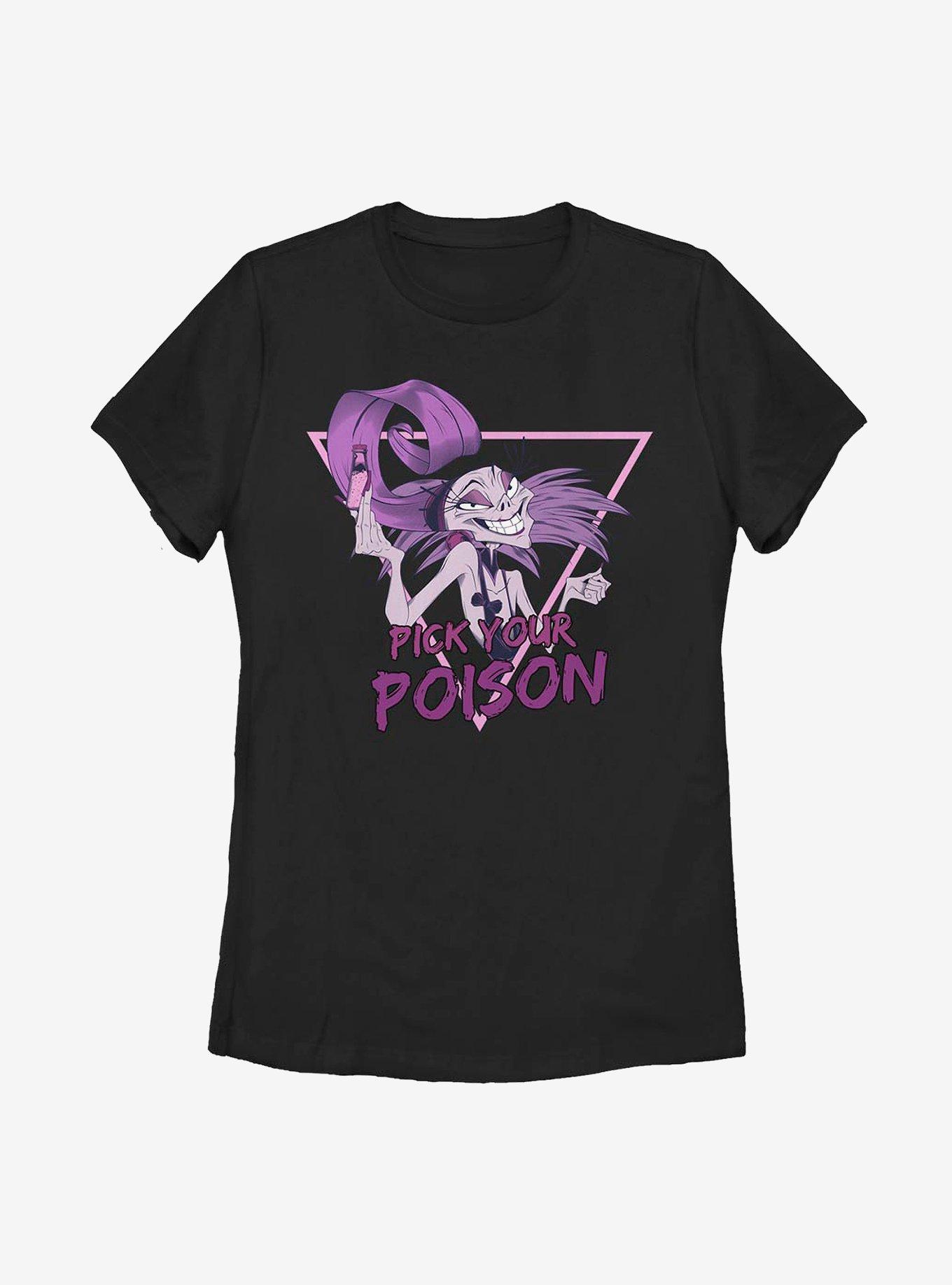 Disney The Emperor's New Groove Pick Your Poison Womens T-Shirt, BLACK, hi-res