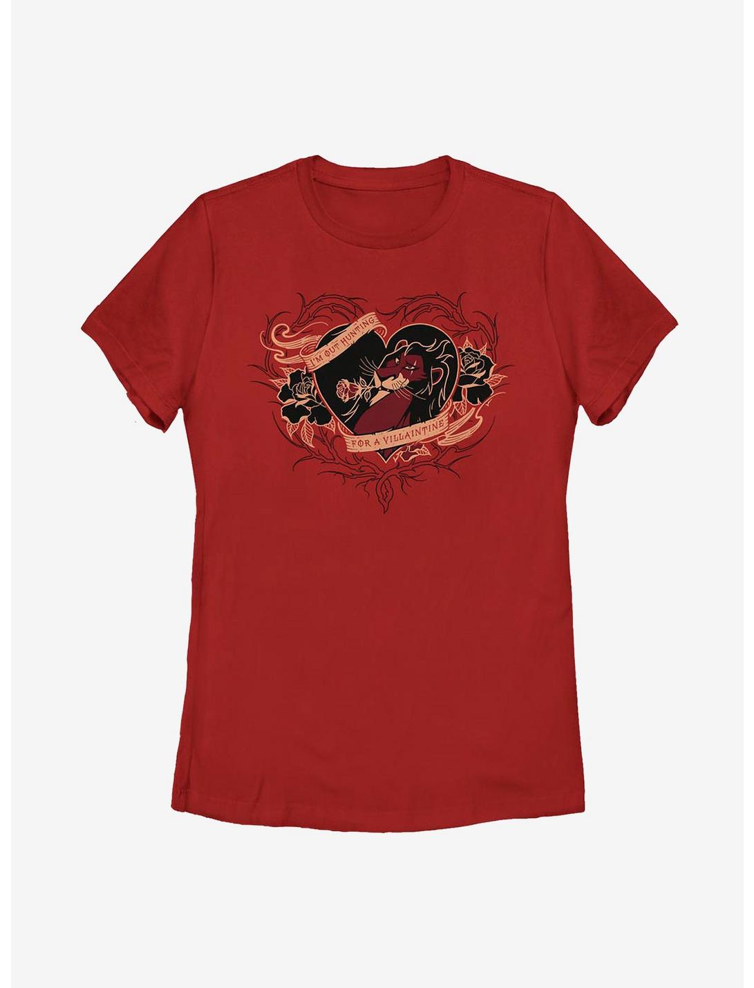 Disney The Lion King Hunting For Valentines Womens T-Shirt, RED, hi-res