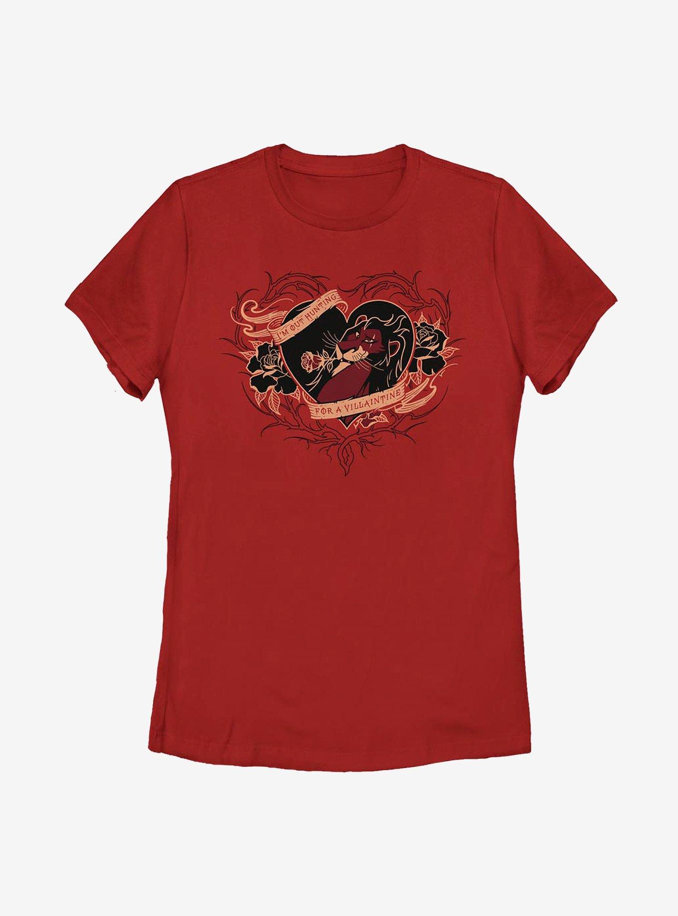 Disney The Lion King Hunting For Valentines Womens T-Shirt, RED, hi-res