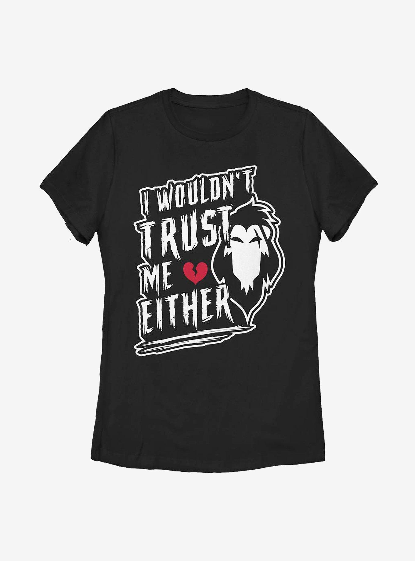 Disney The Lion King Never Trust Scar Womens T-Shirt, BLACK, hi-res view 1