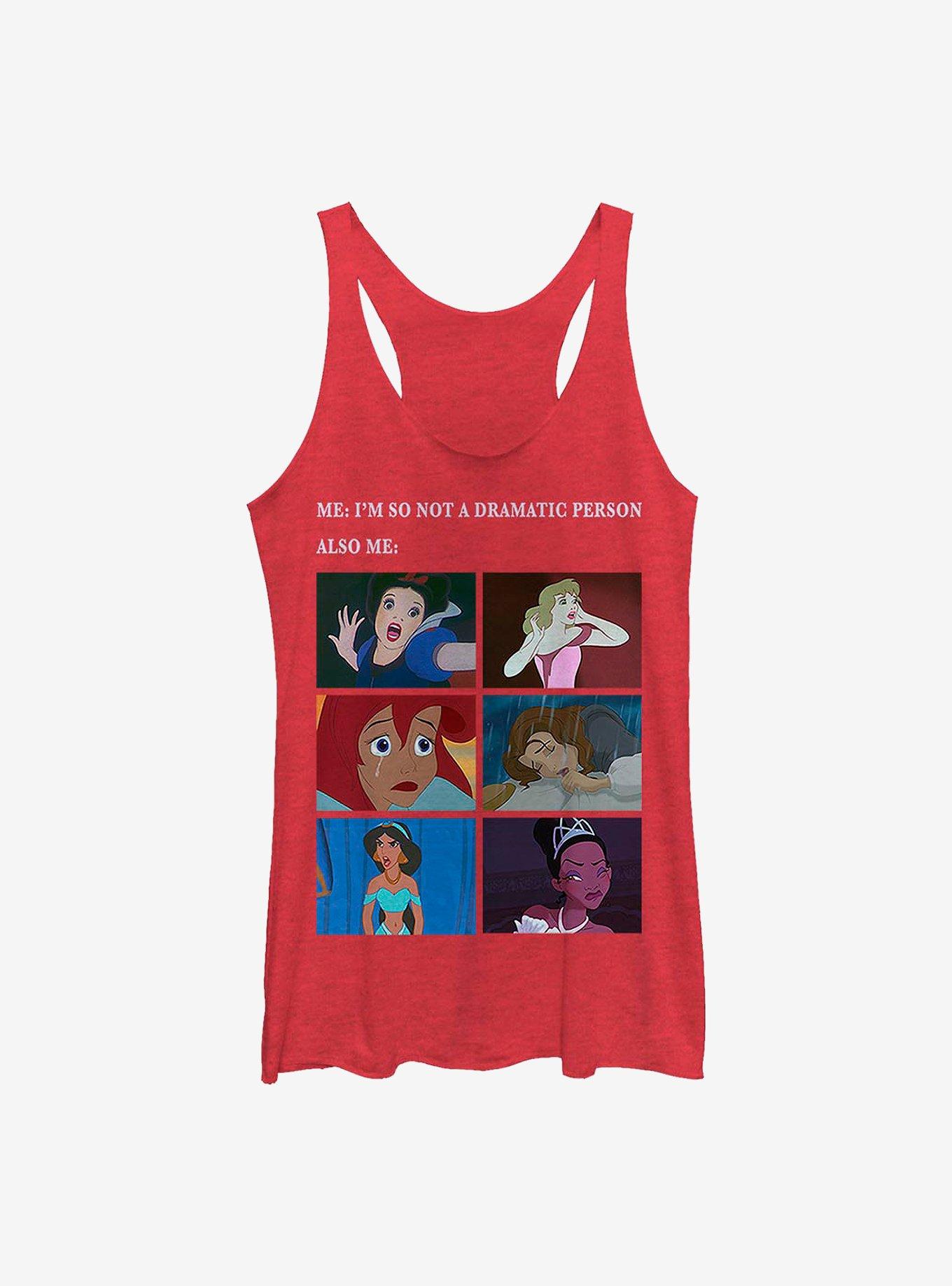 Disney Princesses Princess Drama Meme Womens Tank Top, RED HTR, hi-res