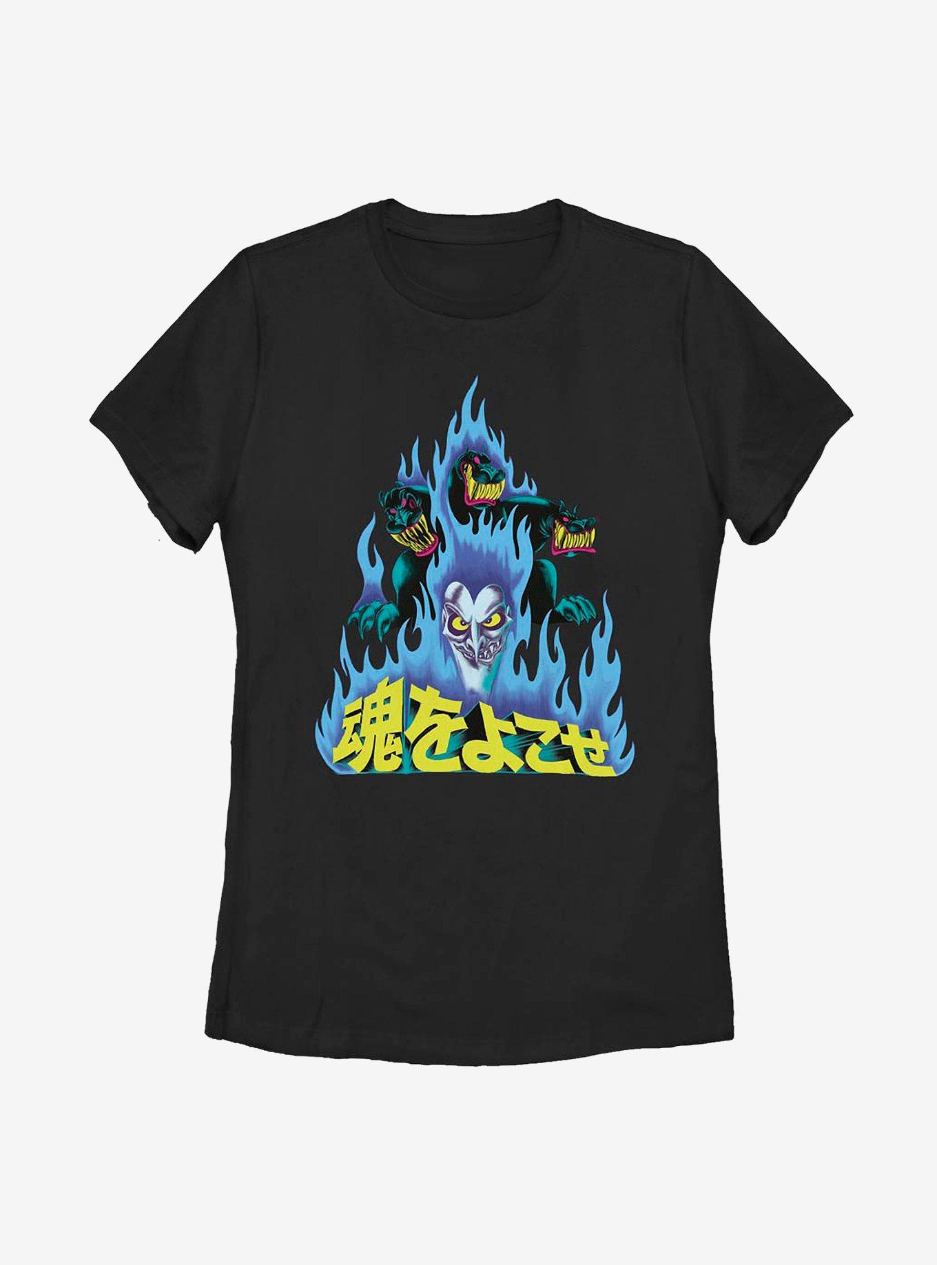 Disney Hercules Hades Hell Fire Womens T-Shirt, BLACK, hi-res