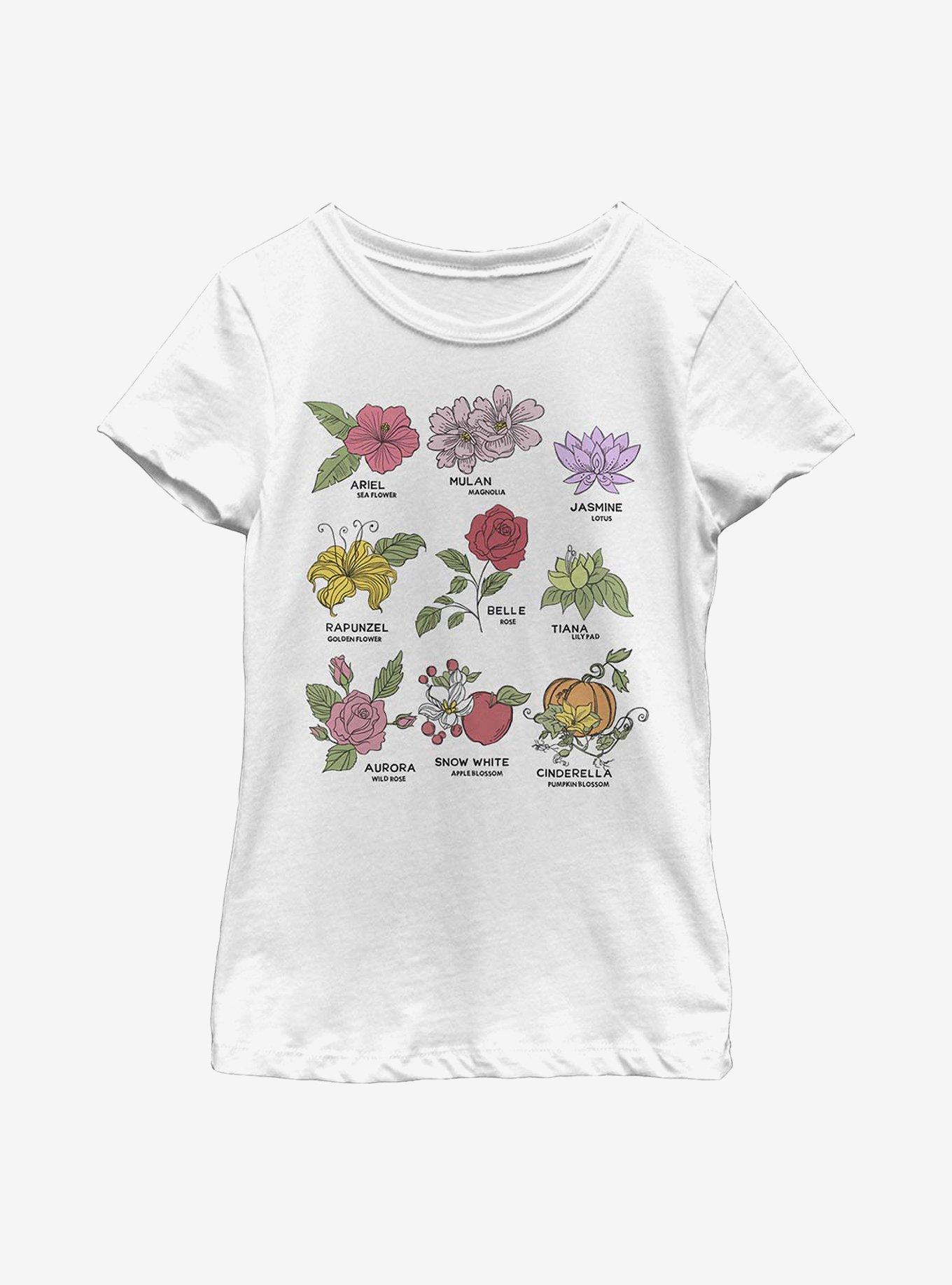 Disney Princesses Royal Flora Youth Girls T-Shirt, WHITE, hi-res