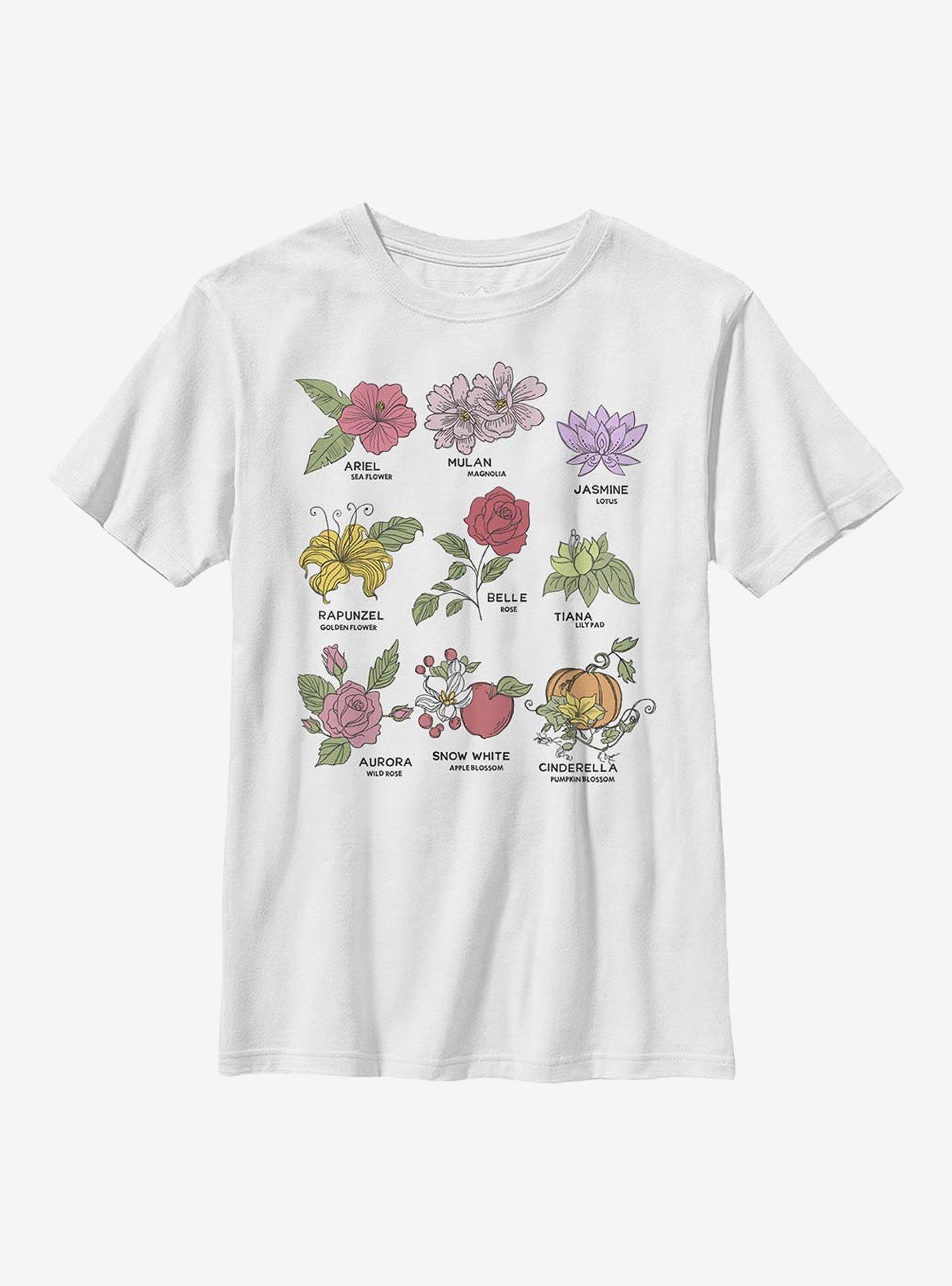 Disney Princesses Royal Flora Youth T-Shirt, WHITE, hi-res