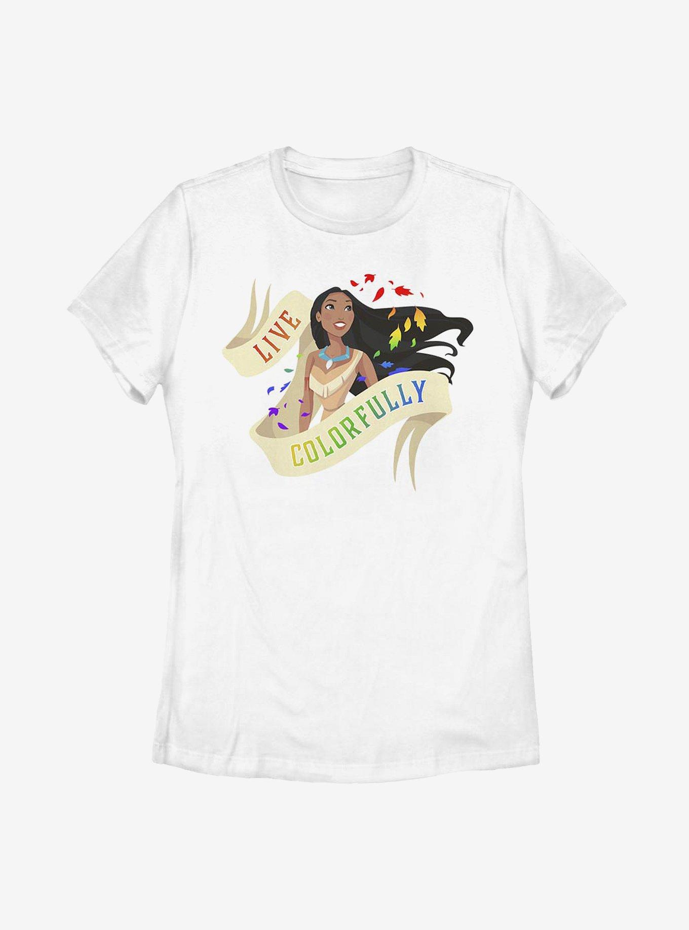 Disney Pocahontas Live Colorfully Womens T-Shirt, WHITE, hi-res