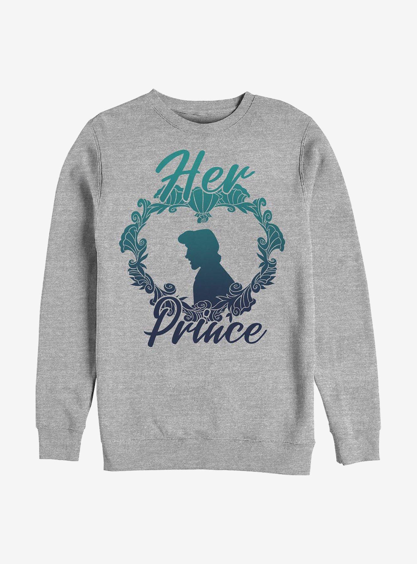 Disney The Little Mermaid Her Prince Sweatshirt, ATH HTR, hi-res