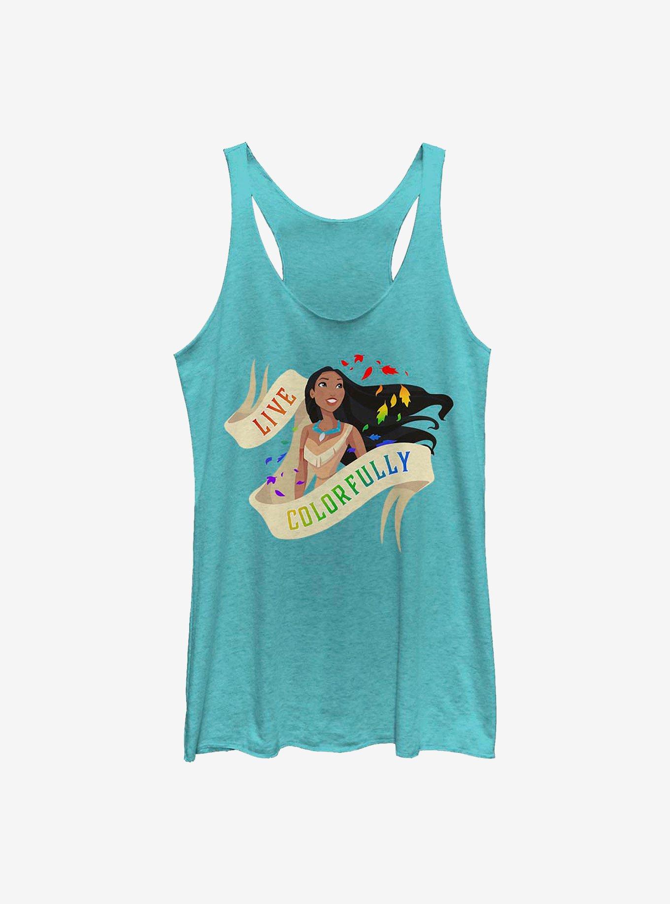 Disney Pocahontas Live Colorfully Womens Tank Top, TAHI BLUE, hi-res