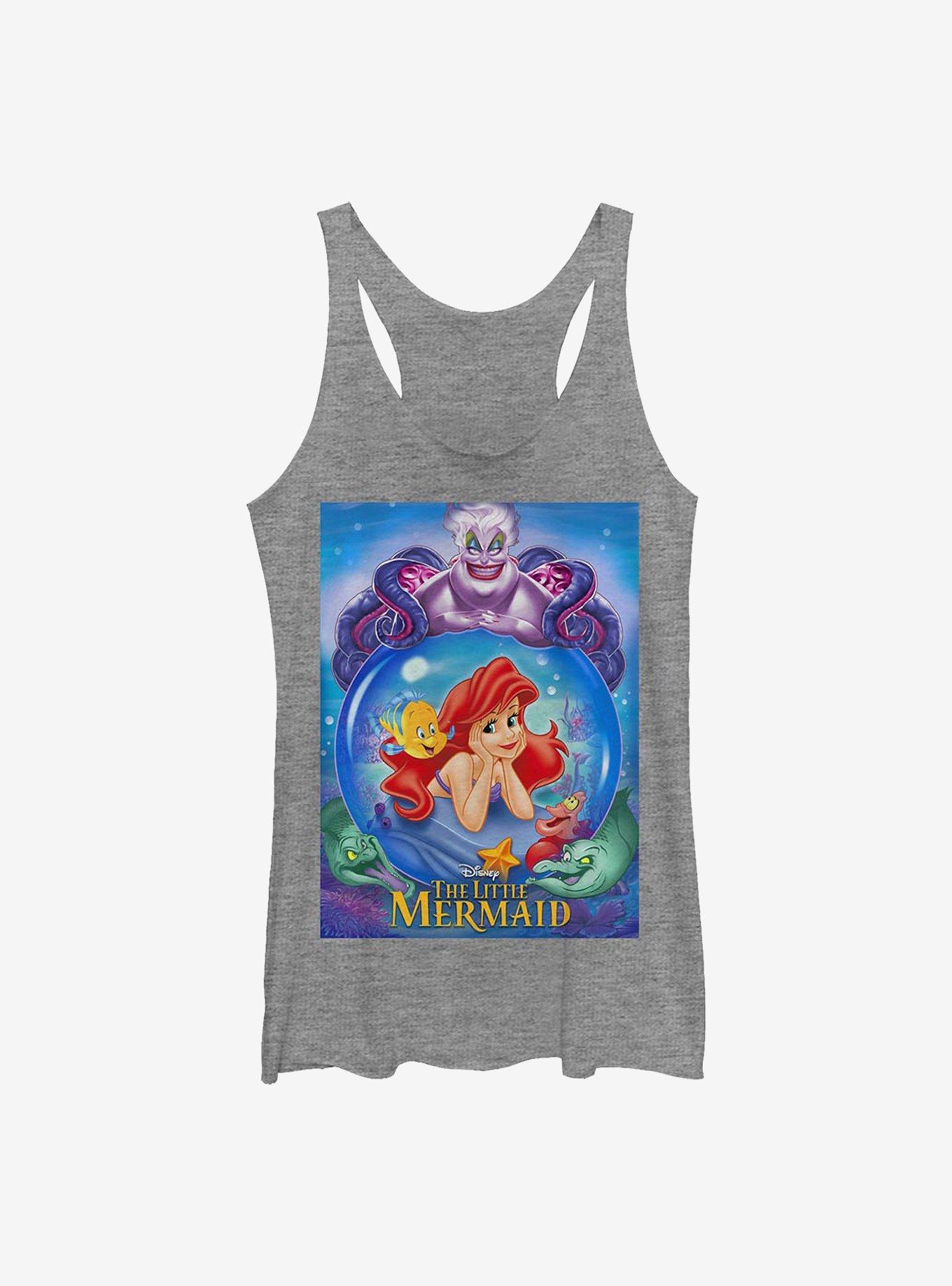 Disney The Little Mermaid Ariel And Ursula Womens Tank Top, GRAY HTR, hi-res