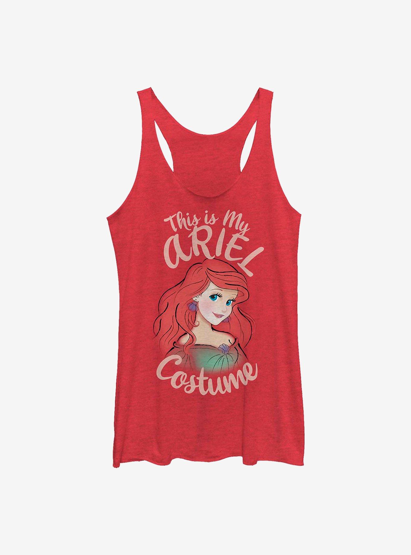 Disney The Little Mermaid Ariel Costume Womens Tank Top, RED HTR, hi-res