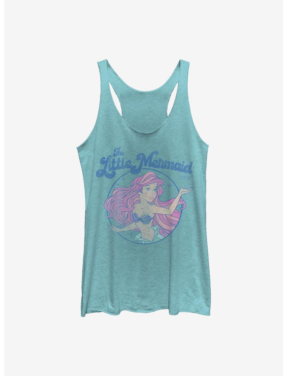 Disney The Little Mermaid Faded Ariel Art Womens Tank Top, TAHI BLUE, hi-res