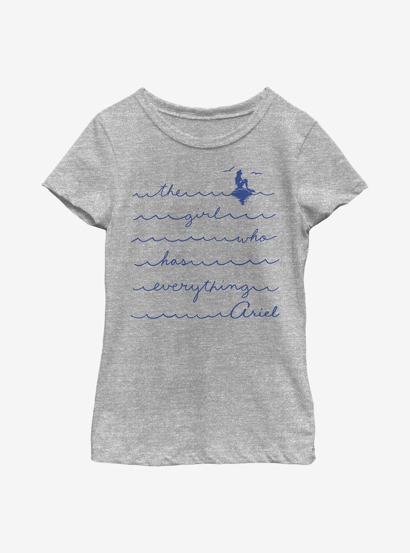 Disney The Little Mermaid Girl Who Has Everything Youth Girls T-Shirt, ATH HTR, hi-res
