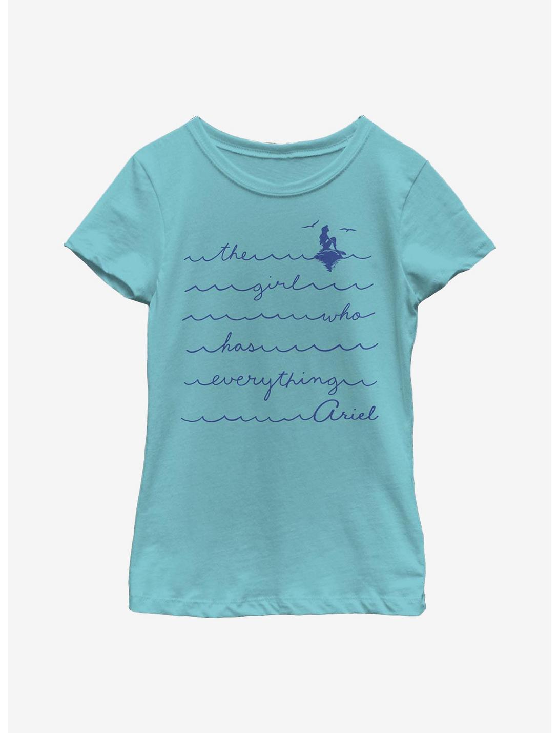 Disney The Little Mermaid Girl Who Has Everything Youth Girls T-Shirt, TAHI BLUE, hi-res
