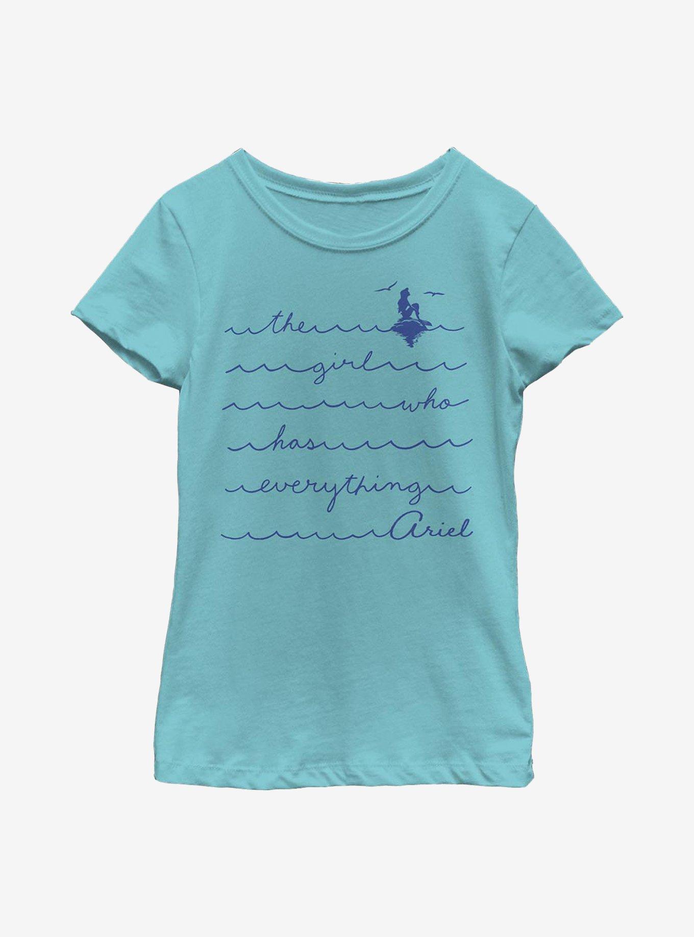 Disney The Little Mermaid Girl Who Has Everything Youth Girls T-Shirt, TAHI BLUE, hi-res