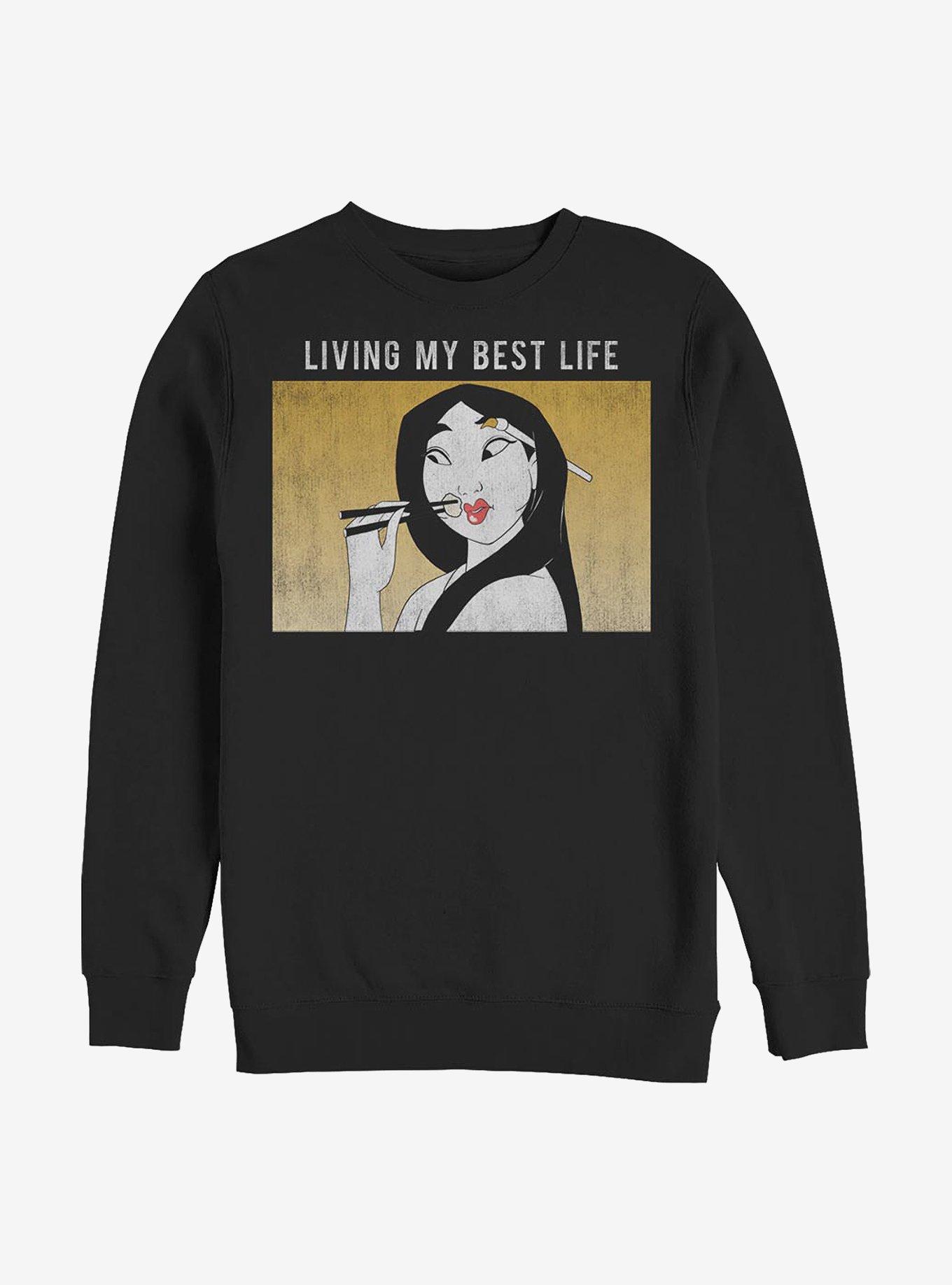 Disney Mulan Meme Sweatshirt, BLACK, hi-res