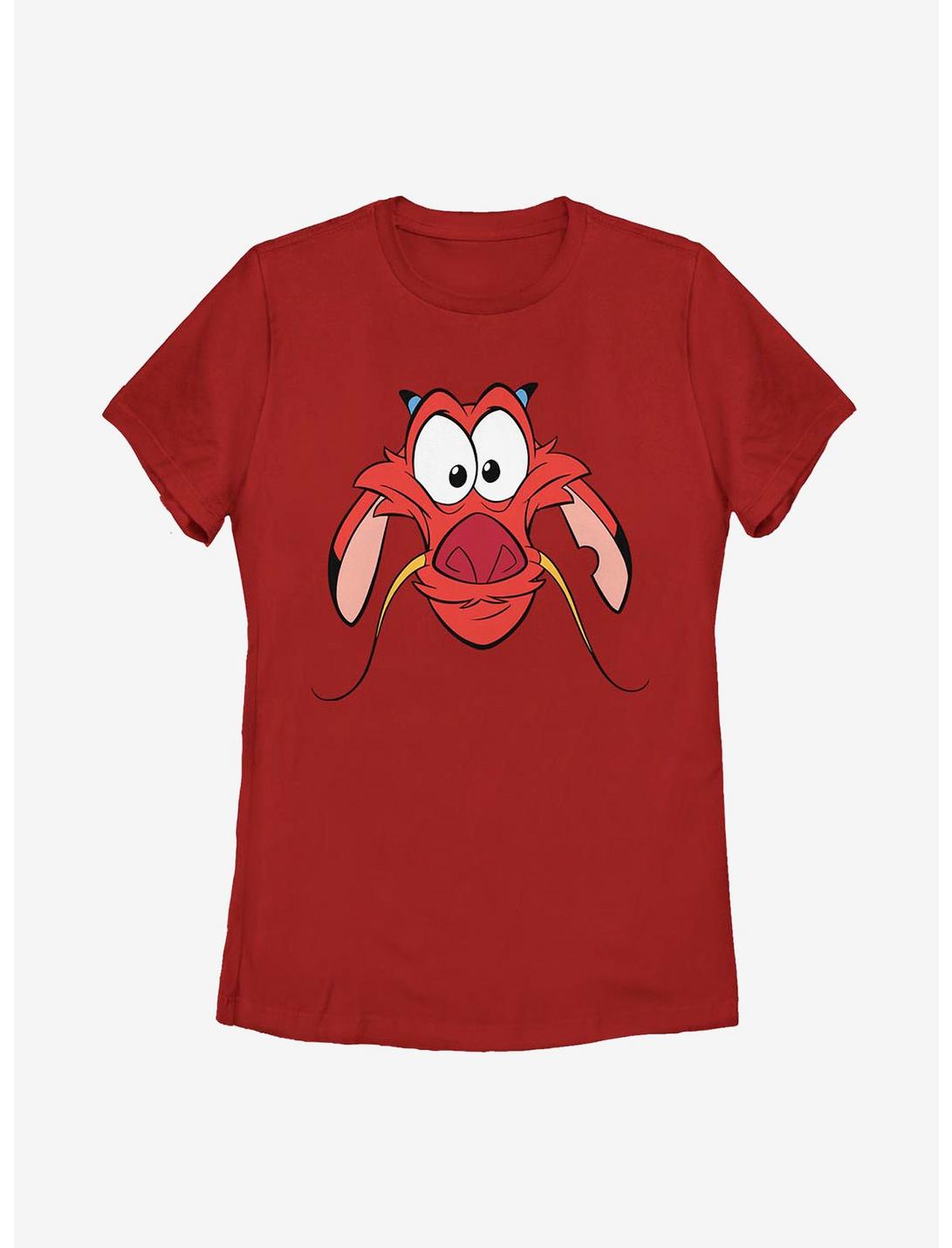 Disney Mulan Big Face Mushu Womens T-Shirt, RED, hi-res