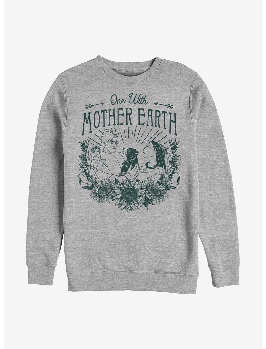 Plus Size Disney Pocahontas One With Earth Sweatshirt, ATH HTR, hi-res