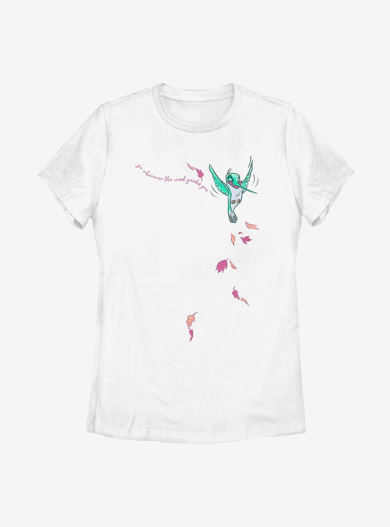 Disney Pocahontas Windy Flit Womens T-Shirt, WHITE, hi-res