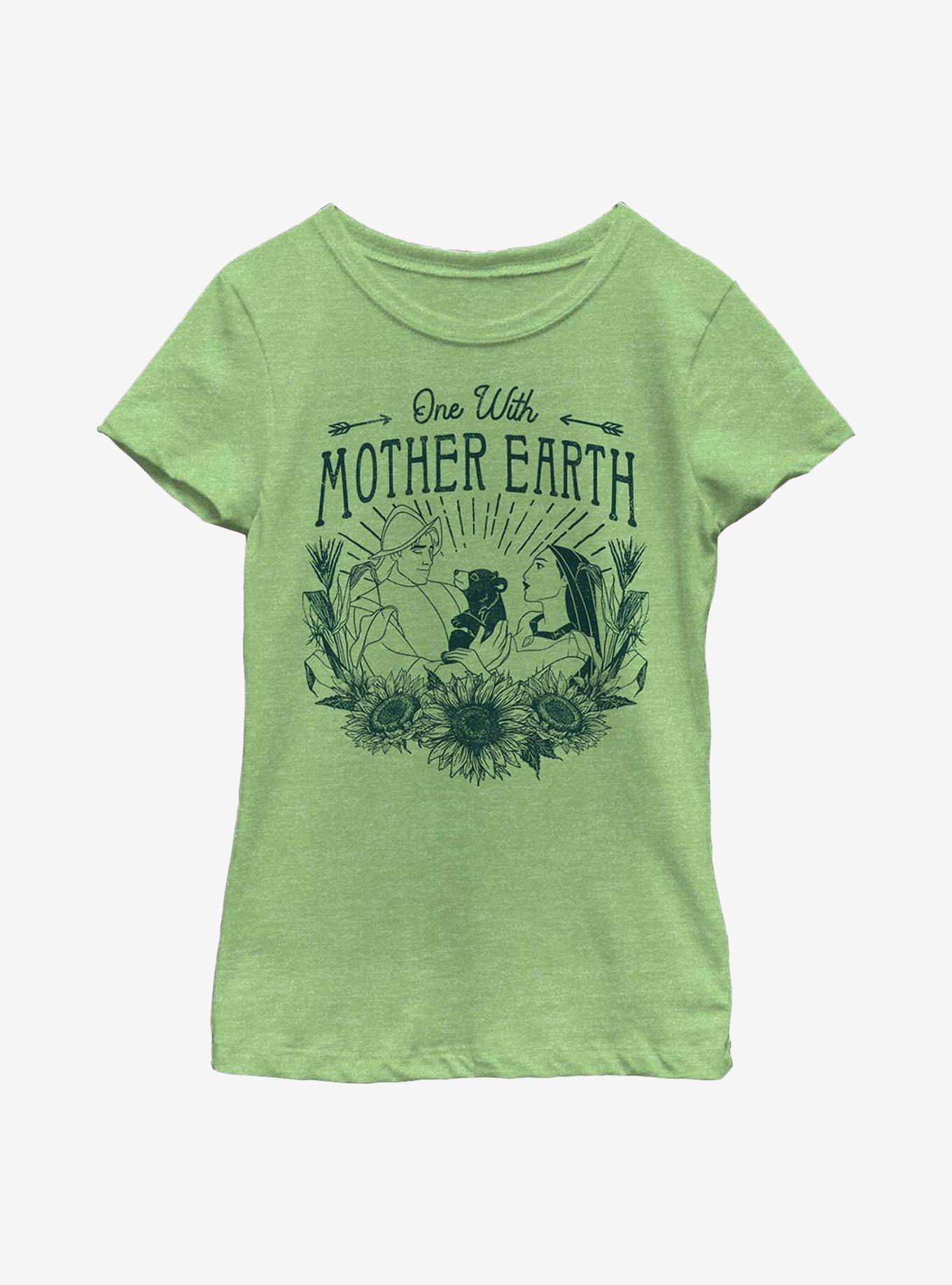 Disney Pocahontas One With Earth Youth Girls T-Shirt, GRN APPLE, hi-res