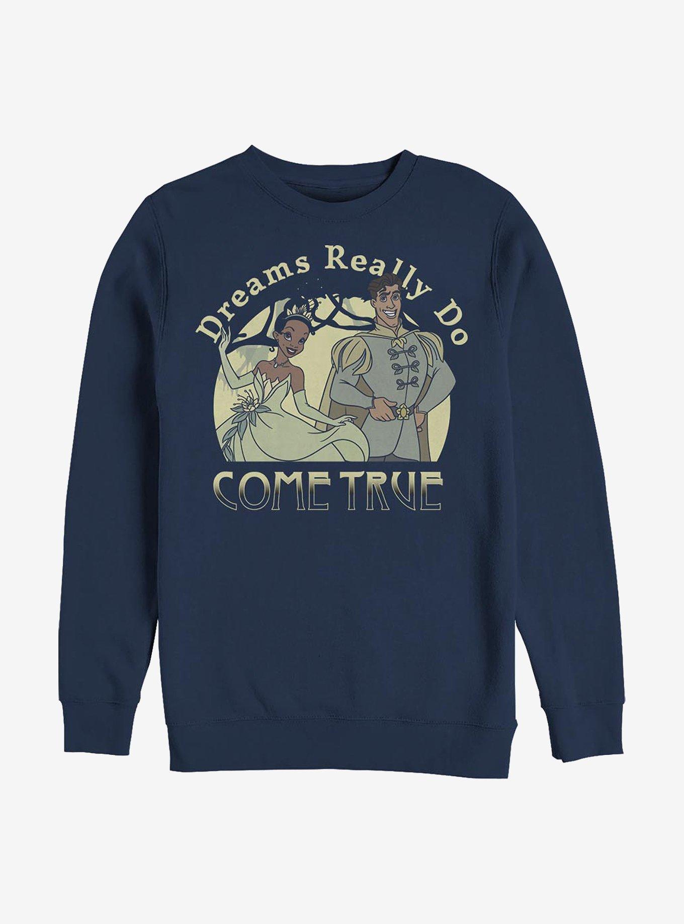 Disney The Princess And The Frog Dreams Do Come True Sweatshirt, NAVY, hi-res