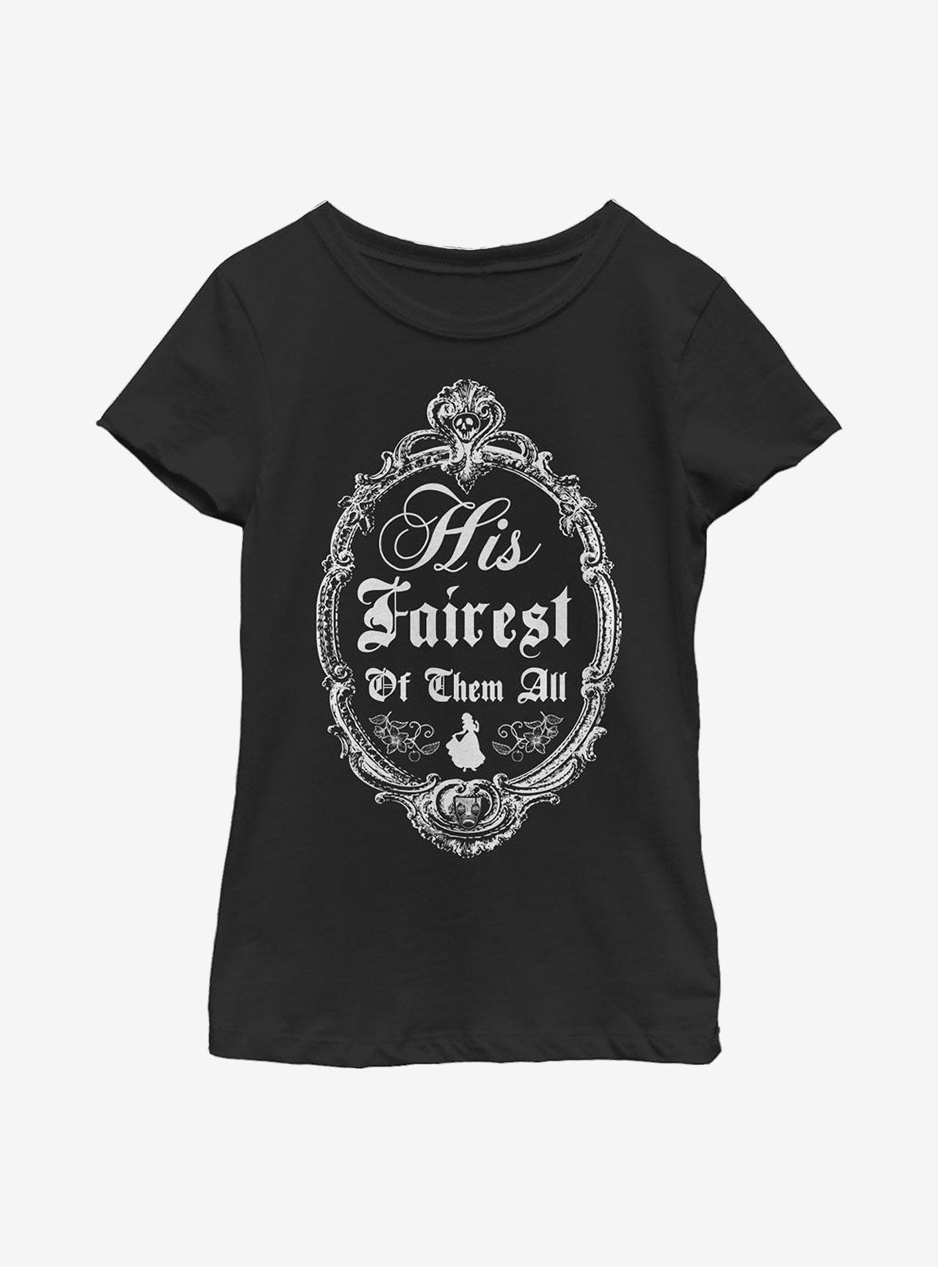 Disney Snow White And The Seven Dwarfs His Fairest Youth Girls T-Shirt, BLACK, hi-res