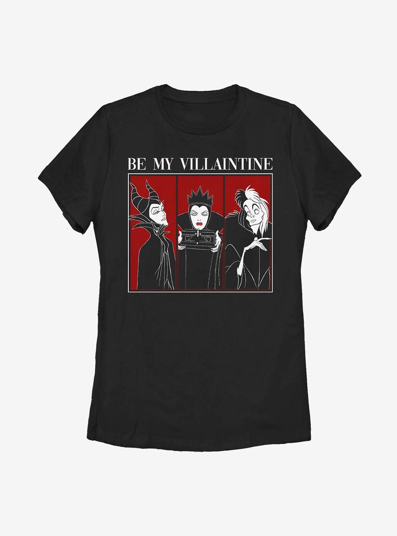 Disney Villains Be Mine Womens T-Shirt, BLACK, hi-res