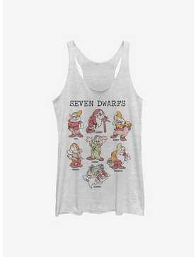 Disney Snow White And The Seven Dwarfs Dwarf Grid Womens Tank Top, , hi-res