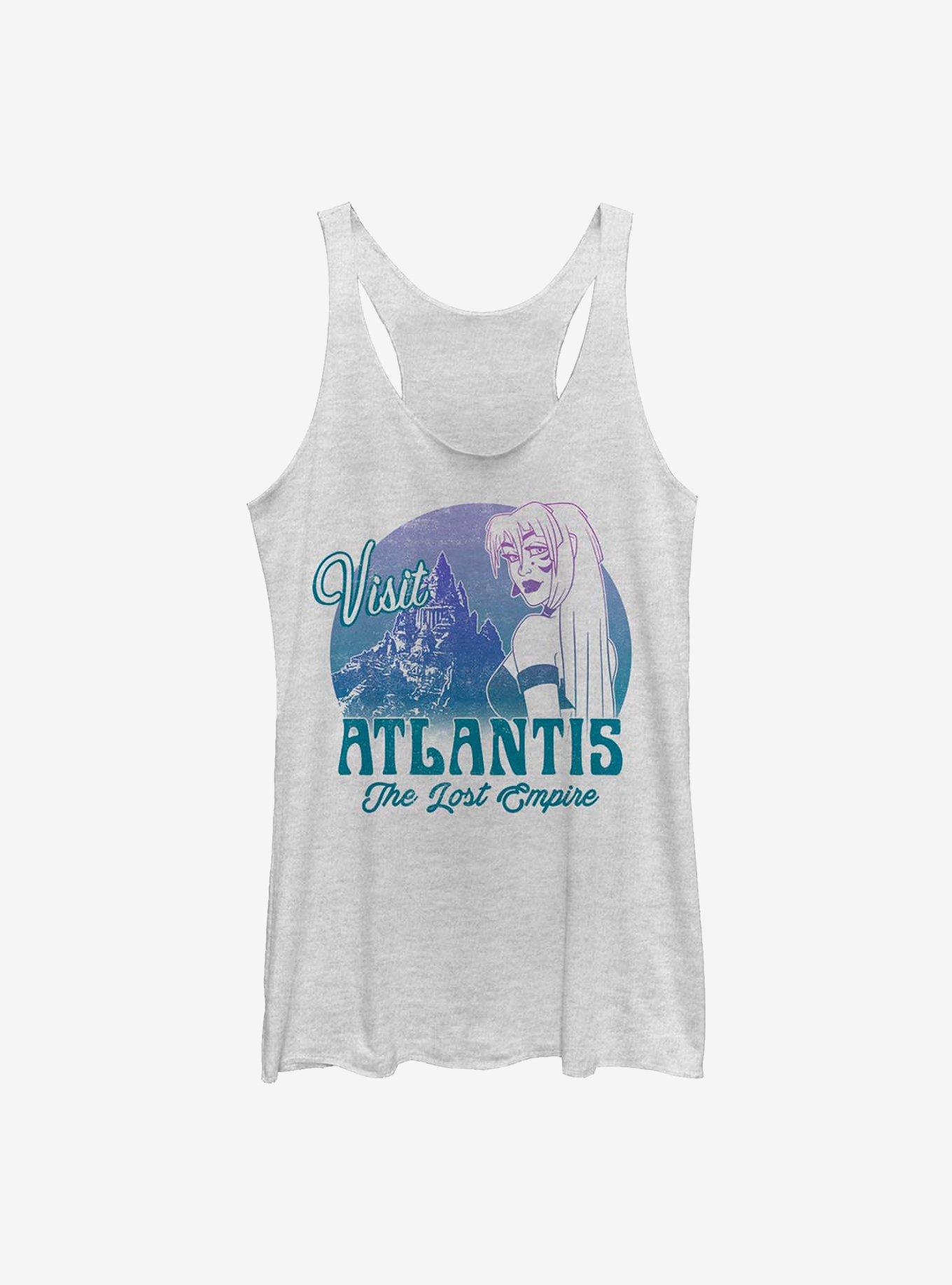 Disney Atlantis Destination Womens Tank Top, WHITE HTR, hi-res