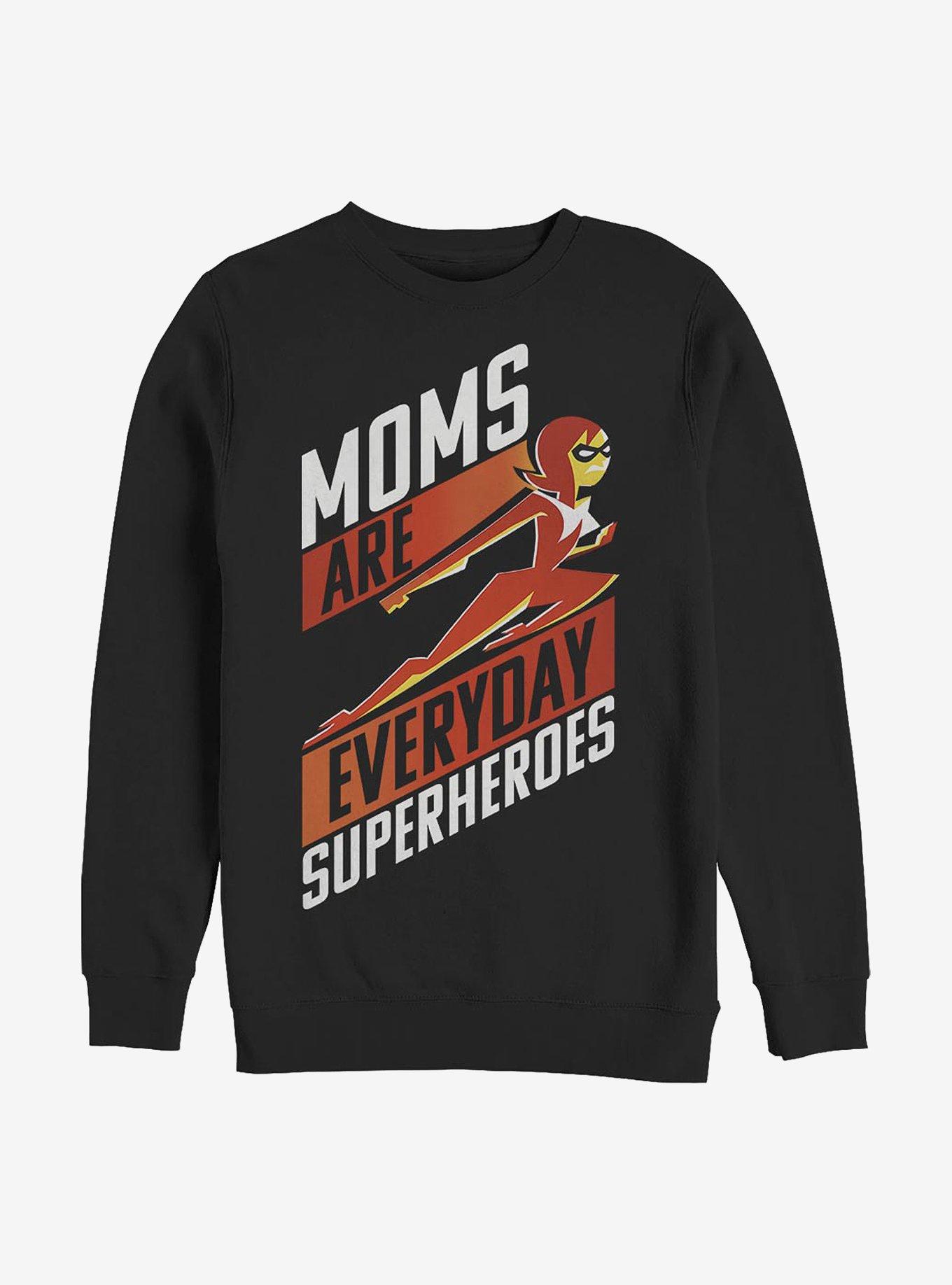 Disney Pixar The Incredibles Moms Are Super Sweatshirt, BLACK, hi-res