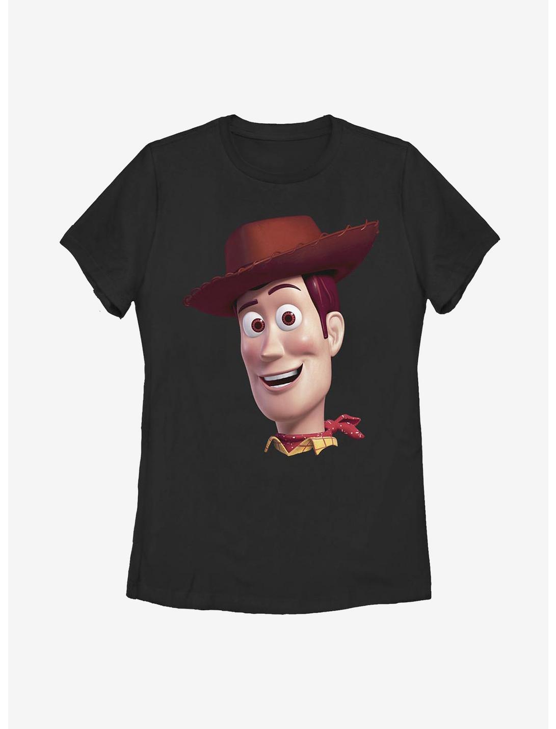Disney Pixar Toy Story Woody Big Face Womens T-Shirt, BLACK, hi-res